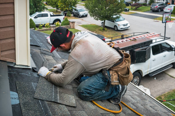 Professional Roof Replacement technician working in Englewood Cliffs, NJ